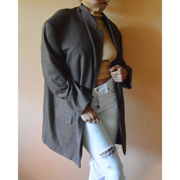 Retro Houndstooth Hickey Freeman Mens Suit Jacket - Picture 5 of 5